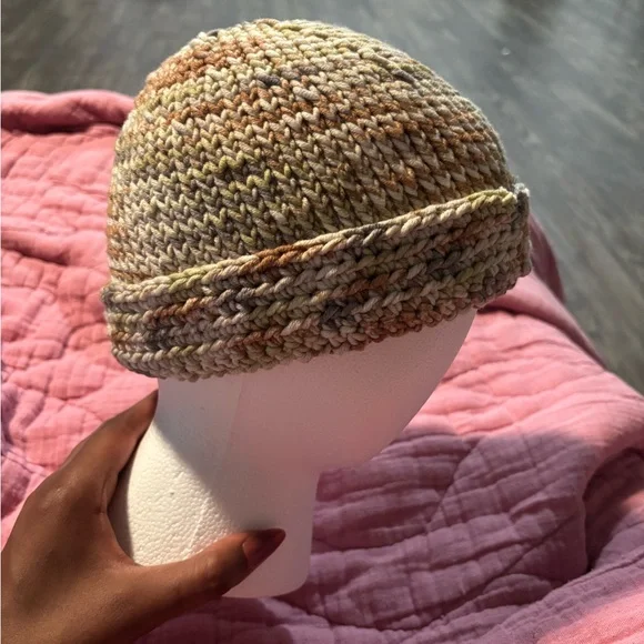 Multicolor Knit Ponytail Beanie - Picture 2 of 2